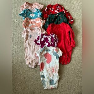 Newborn girls onesies, ALL 9 included